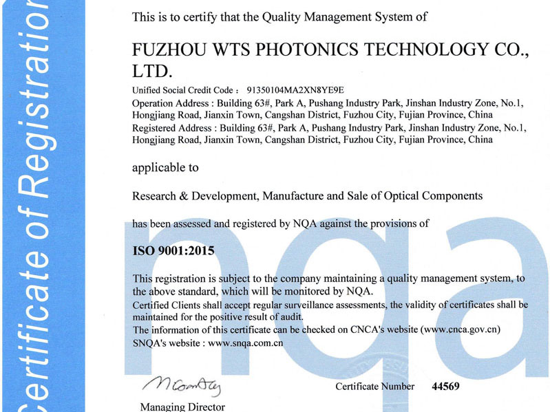 WTS, ISO 9001:2008'den ISO 9001:2015'e başarıyla geçti.